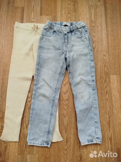 Джинсы и лосины тёплые 116-120
