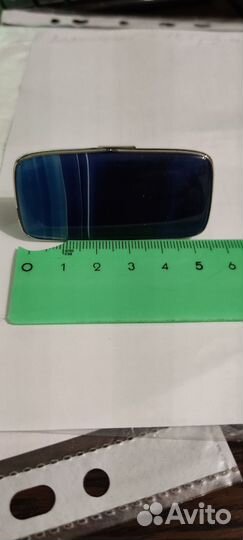 Кольцо с синим агатом