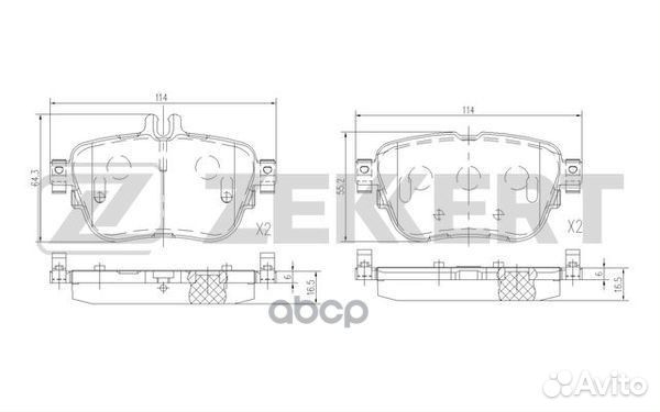 Колодки торм. диск. задн. MB E-Class (213) 16