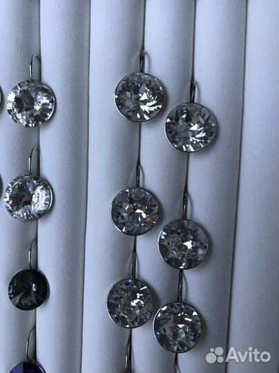 Серьги с кристалами swarovski