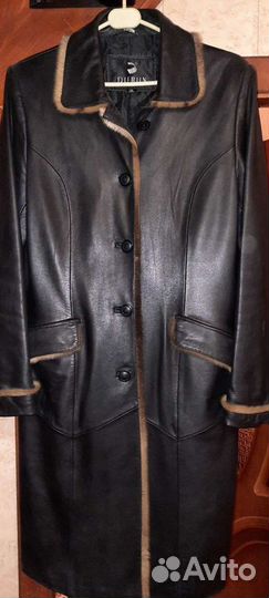 Плащ кожаный