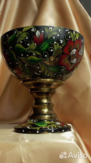Ваза для фруктов СССР ручная роспись