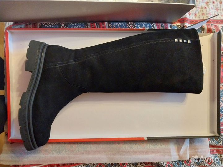 Сапоги женские зимние замшевые 40размер