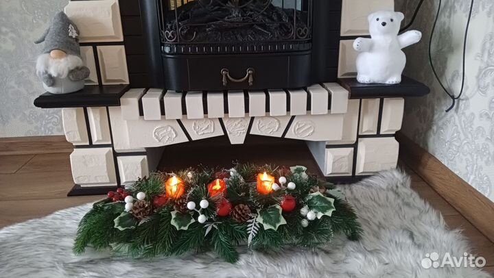 Новогодний декор подсвечник