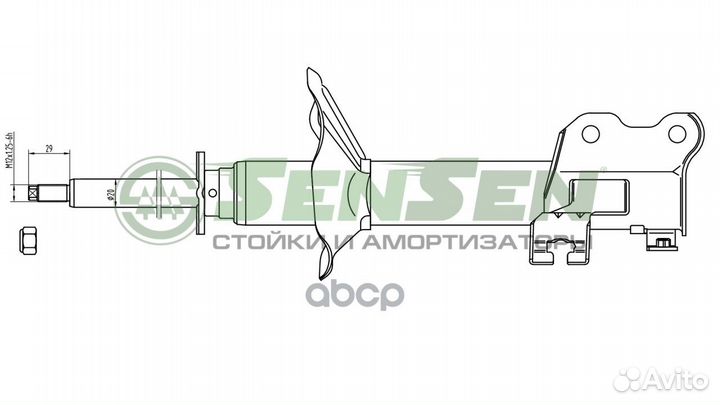 Амортизатор nissan almera(N15) перед.лев.газ