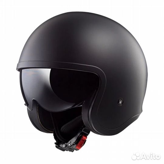 LS2 Мотошлем OF599 spitfire solid 3/4 черный мато