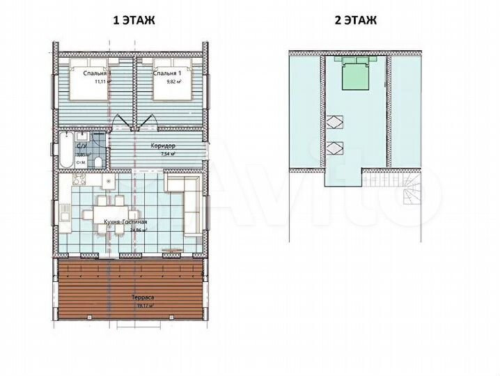 Дом 100 м² на участке 5 сот.