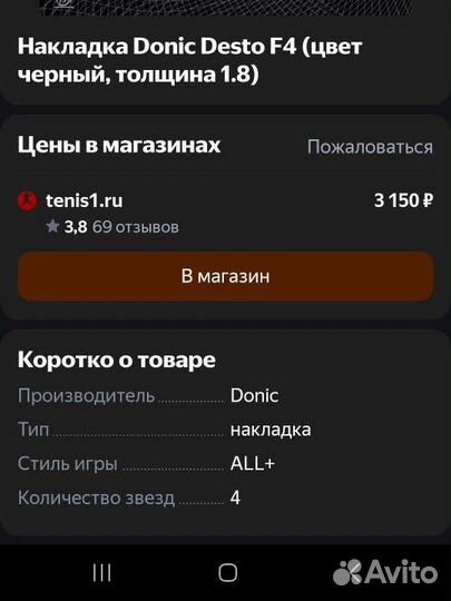 Накладка для теннисной ракетки