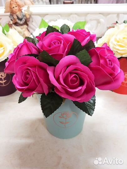 Букет из мыльных роз