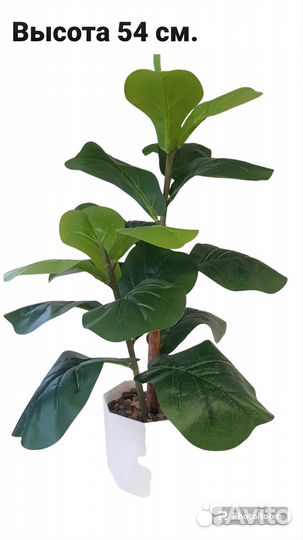 Искусственные цветы в горшке. Искусственный фикус