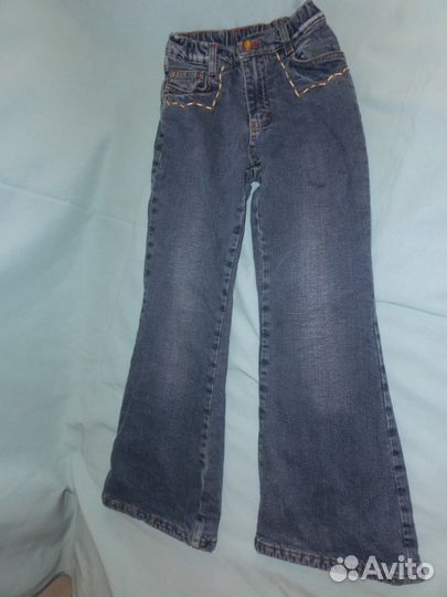 Утепленные джинсы 128-134 в отличном состоянии
