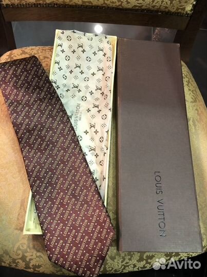 Шелковый галстук louis vuitton оригинал новый
