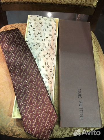 Шелковый галстук louis vuitton оригинал новый