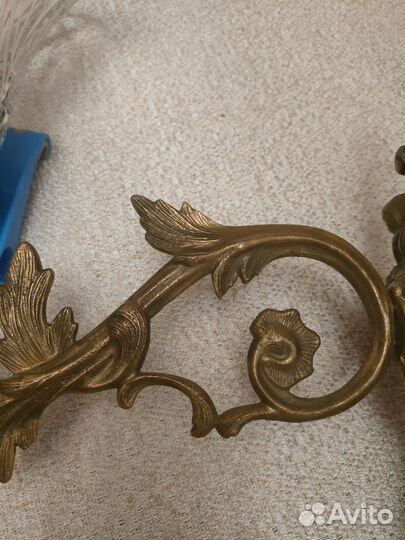 Настенный светильник бра бронза. Антиквариат