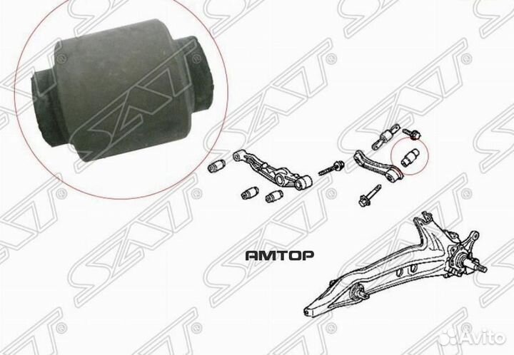 SAT ST-52395-SH3-004 Сайлентблок заднего верхнего