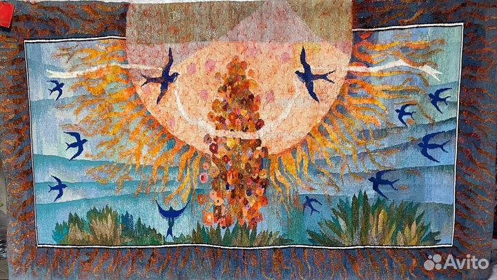 Винтажный гобелен «Гимн Солнцу»