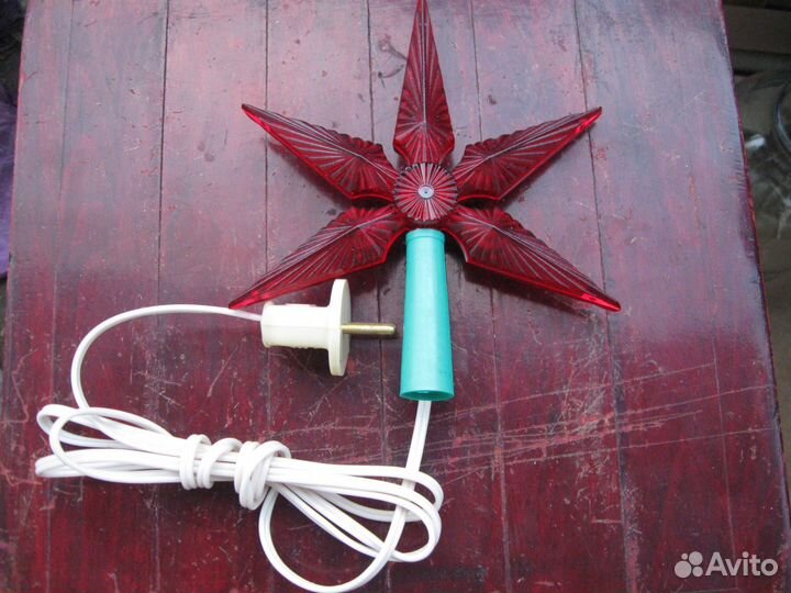 Звезда на ёлку. Светящаяся