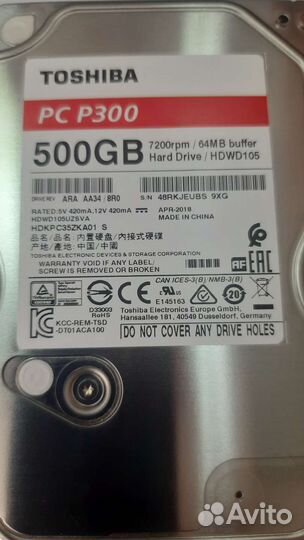 Жесткий диск toshiba 500gb