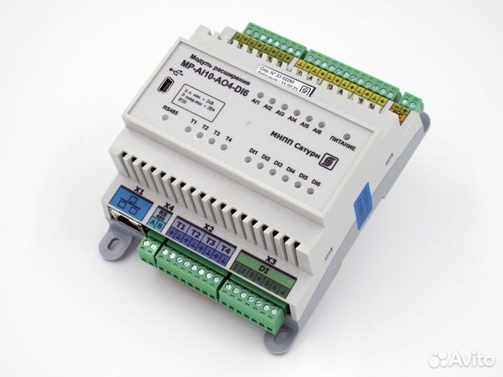 Модуль расширения MP-AI10-AO4-DI6 ModBus BackNet