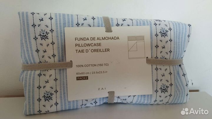 Наволочки Zara home хлопок, лен, 60*60, 50*75