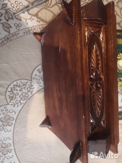 Шкатулка деревянная с рисунком б.у