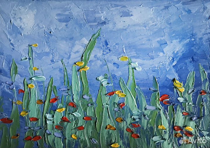 Миниатюрные картины маслом, пейзаж, лодки