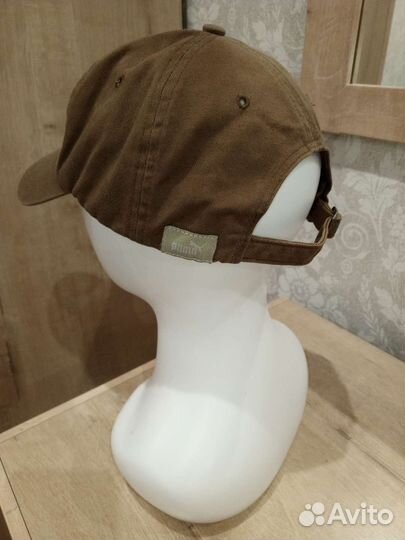 Puma винтажная бейсболка, кепка, цвет коричневый