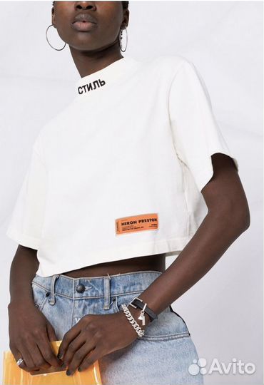 Heron Preston Белая футболка стиль