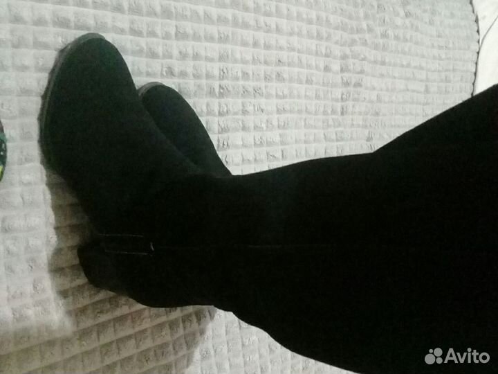 Сапоги замшевые