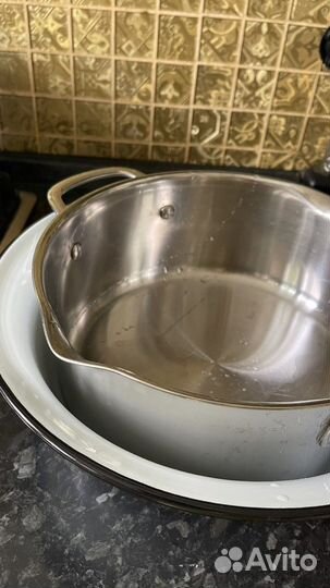 Кастрюля тазик эмалированный