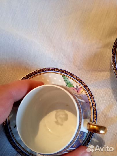Чашки с блюдцем японские фарфор