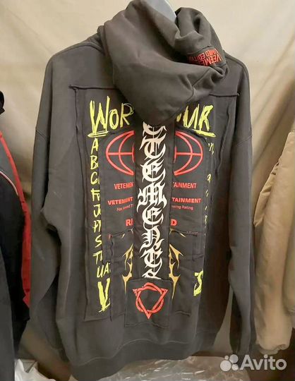 Vetements hardcore patch hoodie