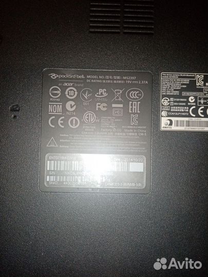 Ноутбук packard Bell