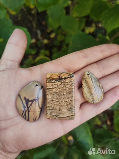 Яшма Пейзажная Камень Кулон Подвеска