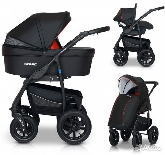 Коляска 3 в 1 sonic plus by verdi