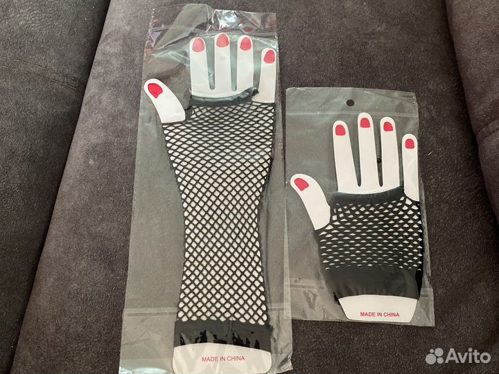 Перчатки в сетку (митенки)