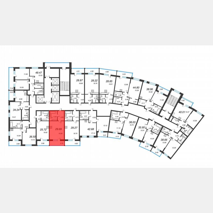 Квартира-студия, 33 м², 20/22 эт.