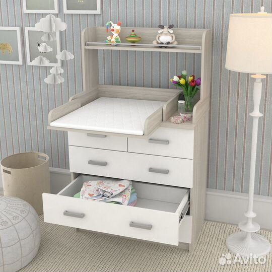 Комод пеленальный сириус 800/5 с полкой