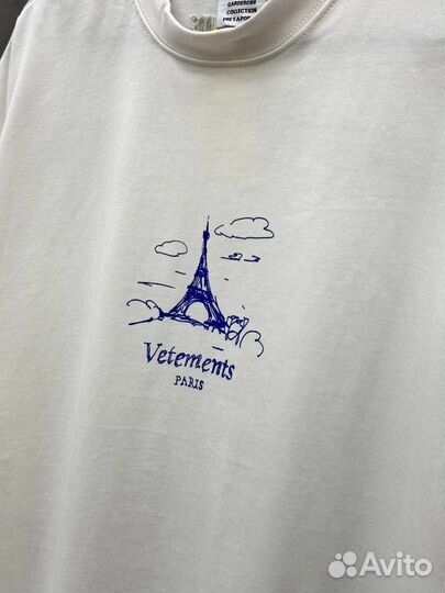 Футболка vetements paris оверсайз (топ 2025)
