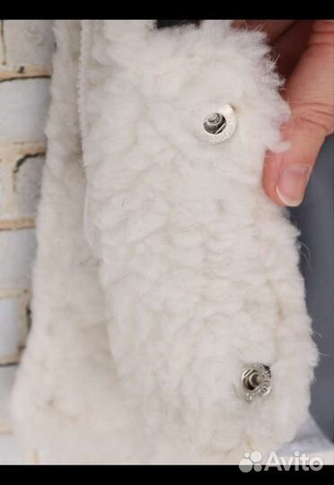 Конверт на овчине + муфта на ручку коляски