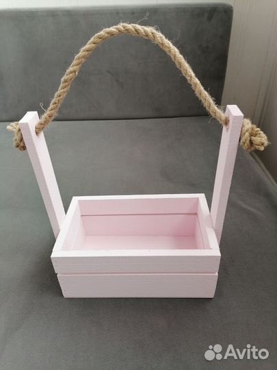 Корзина для цветов из дерева