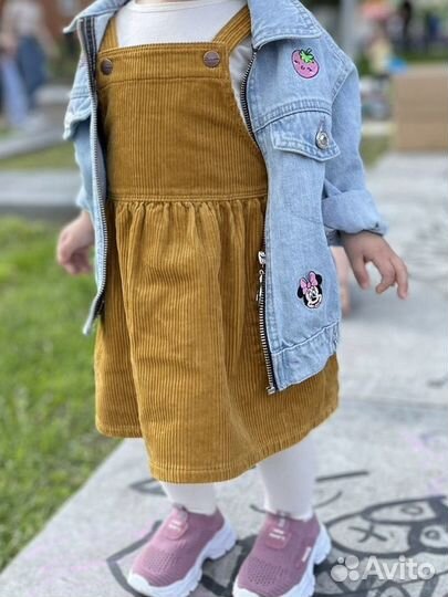 Вельветовый сарафан для девочки zara
