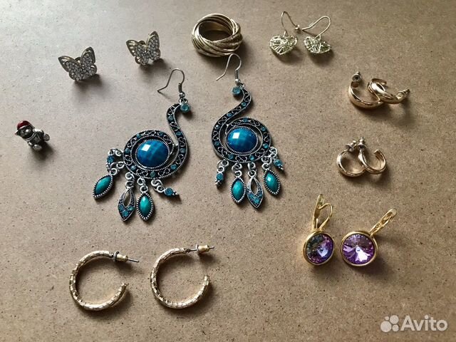 Серьги,кольца (бижутерия)