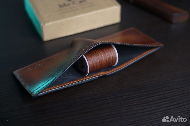 Мужской кошелек, кожаный, портмоне, подарок