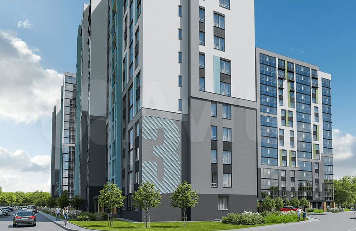 2-к. квартира, 64,3 м², 7/17 эт.