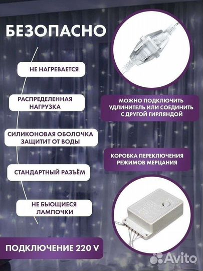 Гирлянда на окно