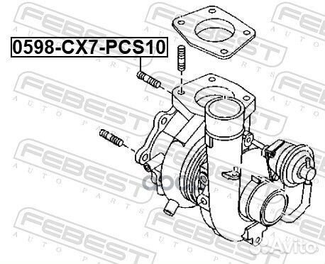 Шпилька выпускного коллектора PCS10 0598CX7PCS1