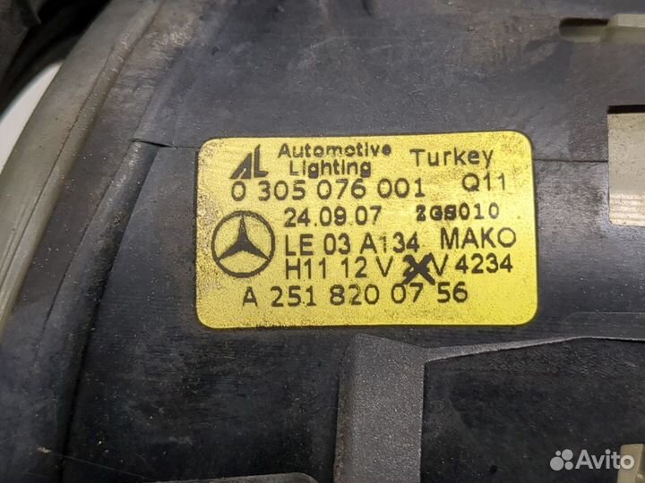 Фара противотуманная Mercedes C W204, 2007