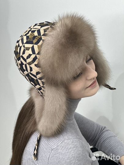 Шапка ушанка из соболя