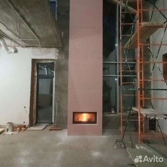 Монтаж каминных топок и дымохода